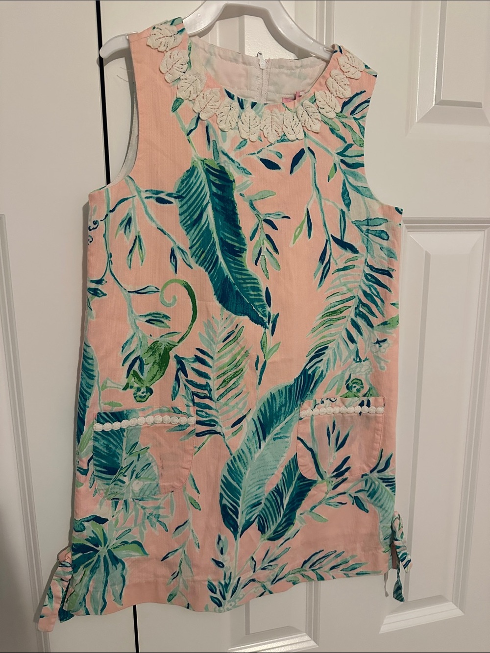 Lilly Pulitzer Tropical Print Dress with Crochet Trim